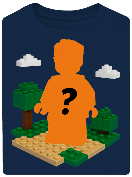 Lego postava z vlastní fotky unisex tričko oversized Midnight Blue