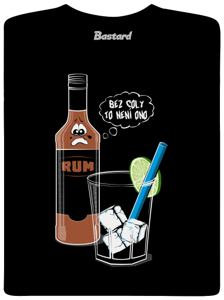 Rum a Cola pánské dlouhý rukáv Black