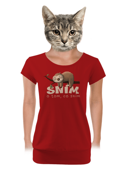 Sním o tom, co sním dámské tričko s lemem Red Mal