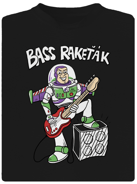 Bass Rakeťák pánské sportovní tričko Black