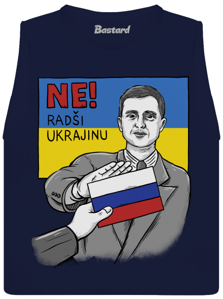 Ne! Radši Ukrajinu dámské tílko volné Navy