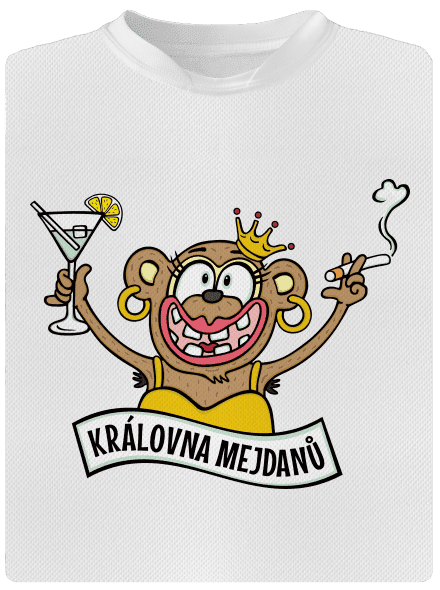 Královna mejdanů pánské sportovní tričko White