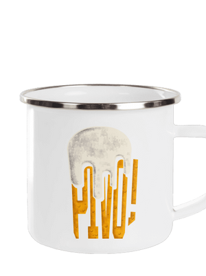 Nápis Pivo plecháček White