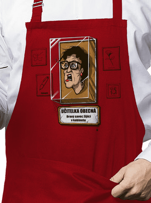 Učitelka obecná zástěra Red