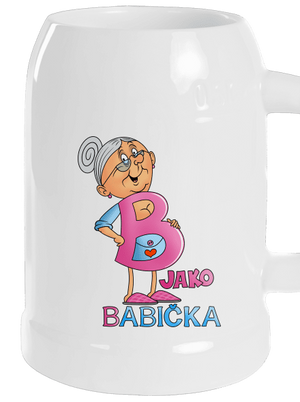 B jako babička půllitr White