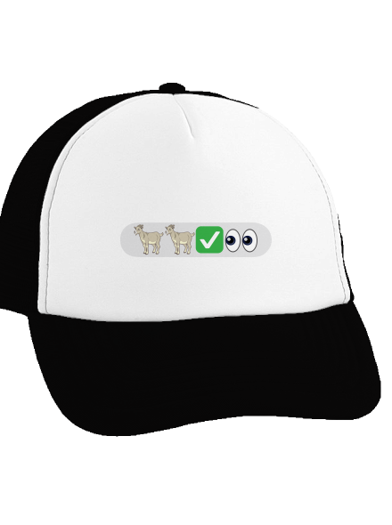 Emoji kšiltovka truckerka Black cap