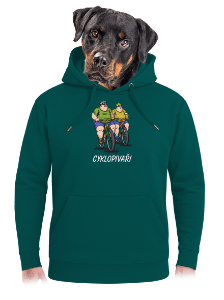Cyklopivaři unisex mikina premium Emerald Green