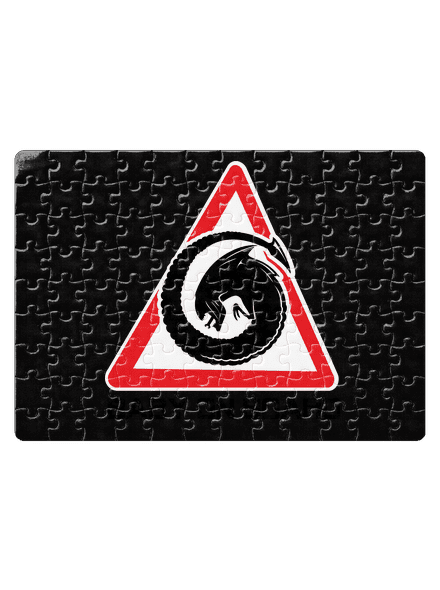 Alien inside puzzle White