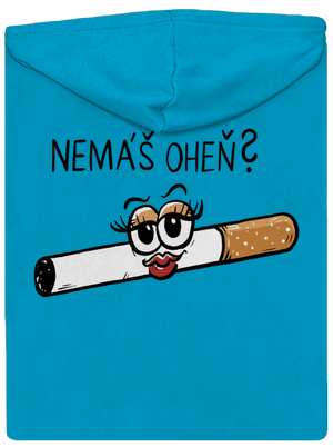 Cígo a oheň dámská mikina na zip Blue Atol