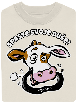 Spaste svoje duše unisex mikina bez kapuce Off White