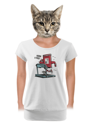 Hubnu v pase dámské tričko s lemem White