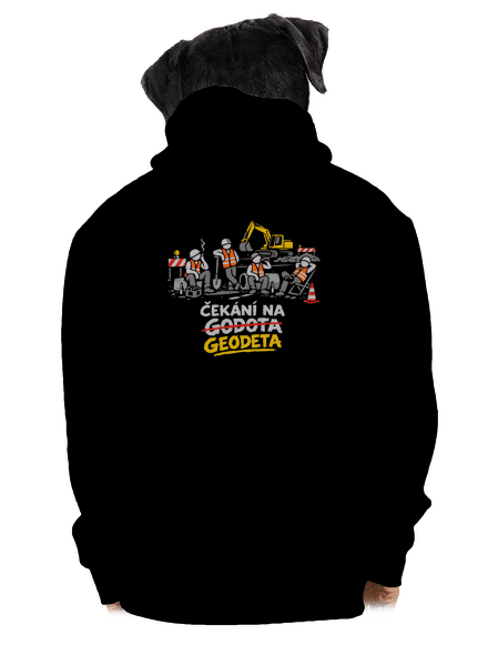 Čekání na geodeta pánská mikina na zip Black