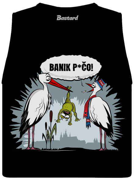 Banik p*čo! dámské tílko volné Black