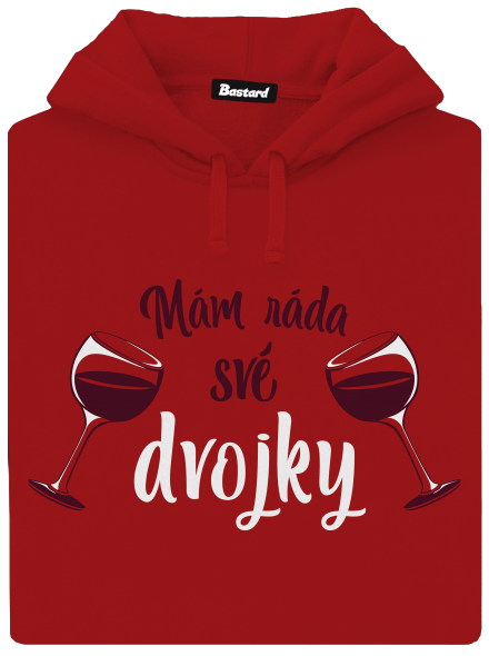 Dvojky dámská mikina klokanka Red Mal