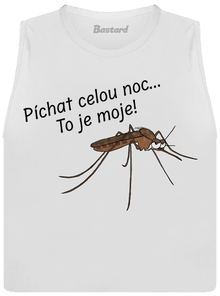 Komár s výdrží dámské tílko volné White