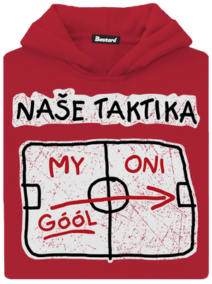 Naše taktika dětská mikina klokanka Fire Red
