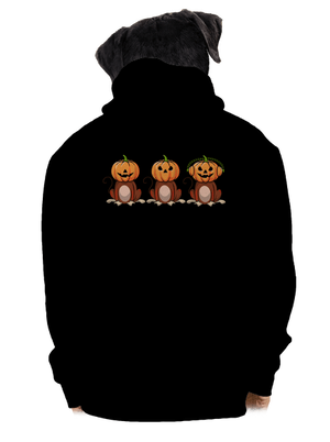 Halloween opičky pánská mikina na zip Black