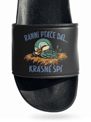 Ranní ptáče spí pantofle Black