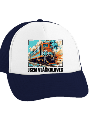 Jsem vláčkolovec kšiltovka truckerka French Navy cap