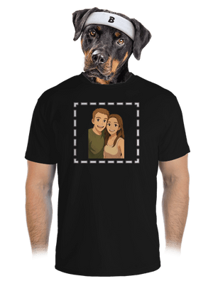 Ghibli efekt z vlastní fotky pánské sportovní tričko Black