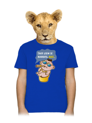 Boss dětské tričko Royal Blue
