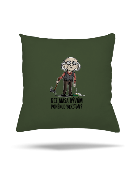 Neklidný bez masa polštář Olive Green