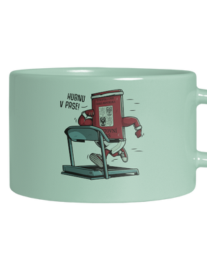 Hubnu v pase hrnek makronka Mint Macaron