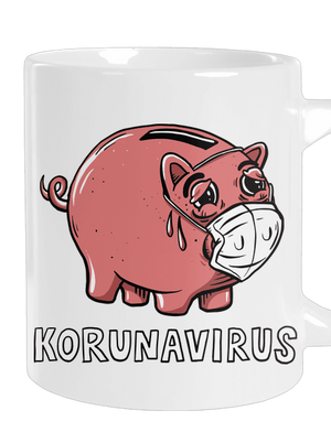 Korunavirus v kasičce velký hrnek White