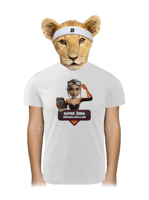 Super máma dětské sportovní tričko White