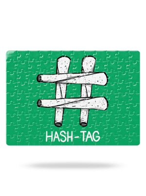 Hash tag puzzle White