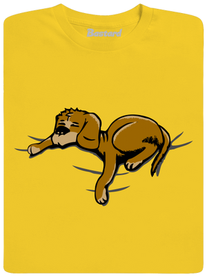Spící pes pánské tričko Gold