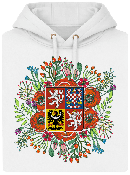 Moje rodná země Česká republika  unisex mikina premium Snowwhite