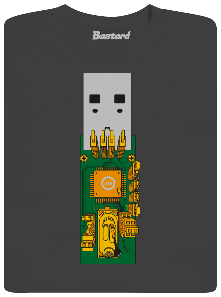 USB city pánské dlouhý rukáv Dark Grey