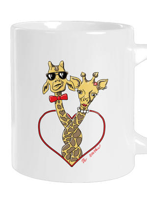 Žirafy ve svazku velký hrnek White