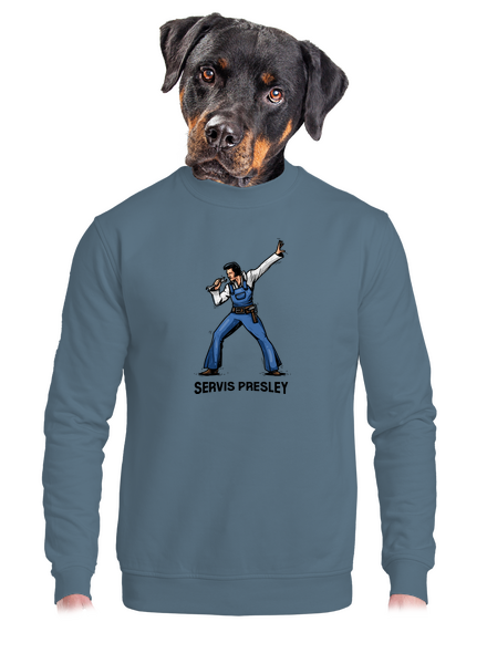 Servis Presley unisex mikina bez kapuce Nordic Blue