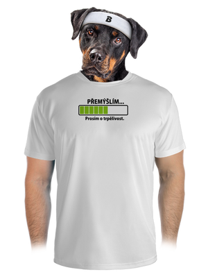 Přemýšlím pánské sportovní tričko White