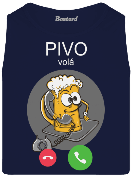 Pivo volá pánské tílko French Navy