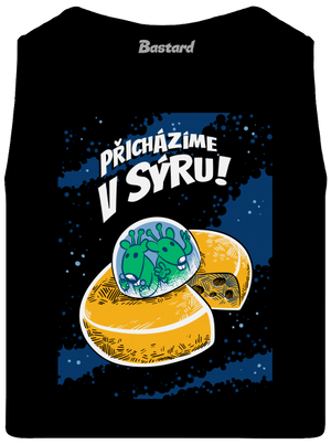 Přicházíme v sýru pánské tílko Black