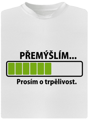 Přemýšlím pánské sportovní tričko White