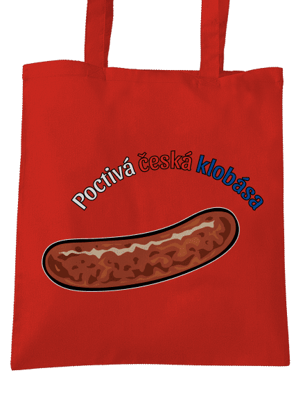 Poctivá buchta a klobása taška Bright Red