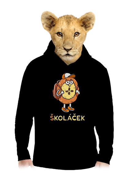 Školáček dětská mikina klokanka Black