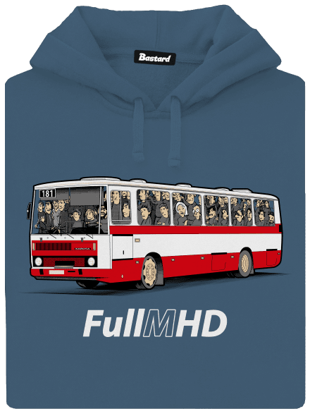 Full MHD dámská mikina klokanka Denim