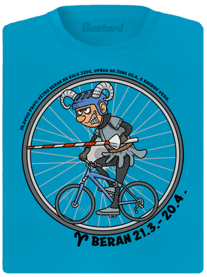 Cyklistický horoskop: Beran dámské sportovní tričko Blue Atol