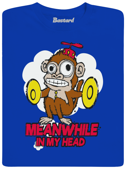 Monkey in my head pánské dlouhý rukáv Royal Blue