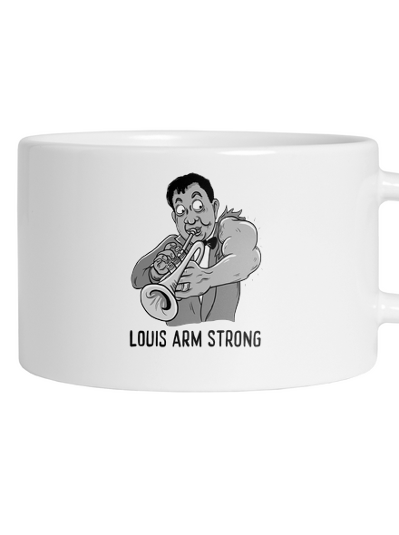 Louis Armstrong hrnek makronka White