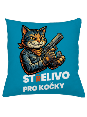 Střelivo pro kočky polštář Blue Turquoise