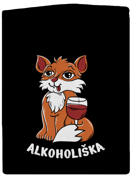 Vínová Alkoholiška dámská mikina na zip Black