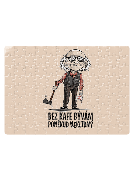 Neklidný bez kafe puzzle White