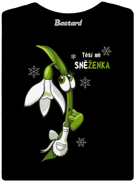 Sněženka a Tulipán dámské tričko premium Black