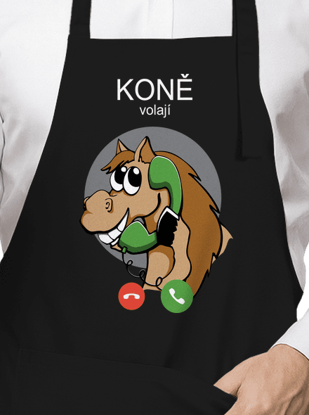 Koně volají zástěra Black